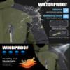 MAGCOMSEN Mens Ski Jacket Waterproof Insulated Winter Snowboarding Coats Thermal Fleece Lined Rain Jackets Outdoor Army Green, M view 2