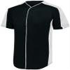 Augusta Sportswear Youth Full-Button Baseball Jersey XL BLACK/ WHITE
