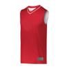 Augusta Sportswear Youth Reversible Two-Color Jersey, Red/White, L view 1