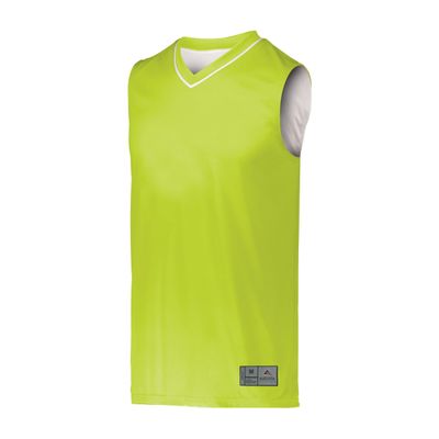 Augusta Sportswear Youth Reversible Two-Color Jersey, Lime/White, L