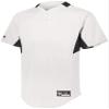 Holloway Youth Game7 Two-Button Baseball Jersey M White/Black view 1