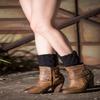 Ealafee Long Leg Warmers for Women Winter Winter Knitted Leg Warmer Socks for Girls view 2