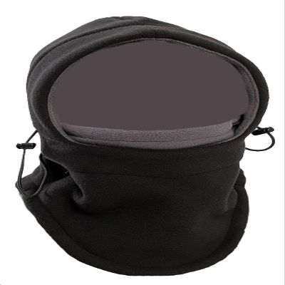 Kids Winter Windproof Cap,Children's Double Warm Balaclava Face Mask for Cold Weather,Neck Warmer,Adjustable Full Face Cover Hat for Boys Girls,Perfect for Skiing,Cycling(Black+Grey)