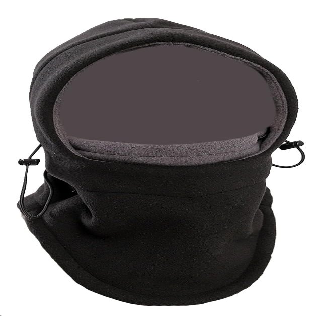 Kids Winter Windproof Cap,Children's Double Warm Balaclava Face Mask for Cold Weather,Neck Warmer,Adjustable Full Face Cover Hat for Boys Girls,Perfect for Skiing,Cycling(Black+Grey)