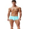 SEOBEAN Mens Trunk Boxer Brief Nylon Solid Color Elastic Underwear (XXL(36-38"), 80217 Aqua) view 1
