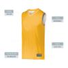 Augusta Sportswear Youth Reversible Two-Color Jersey, Gold/White, M view 3