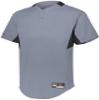 Holloway Youth Game7 Two-Button Baseball Jersey Xl Blue Grey/Black view 1