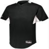 Holloway Youth Game7 Two-Button Baseball Jersey L Black/White view 1