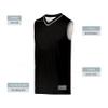 Augusta Sportswear Youth Reversible Two-Color Jersey, Black/White, M view 3