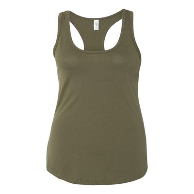 Next Level Women's Apparel Ideal Quality Tank Top, Military Green, XXL- 16-18