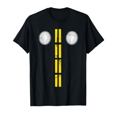 Funny headlights with street markings, Halloween T-Shirt