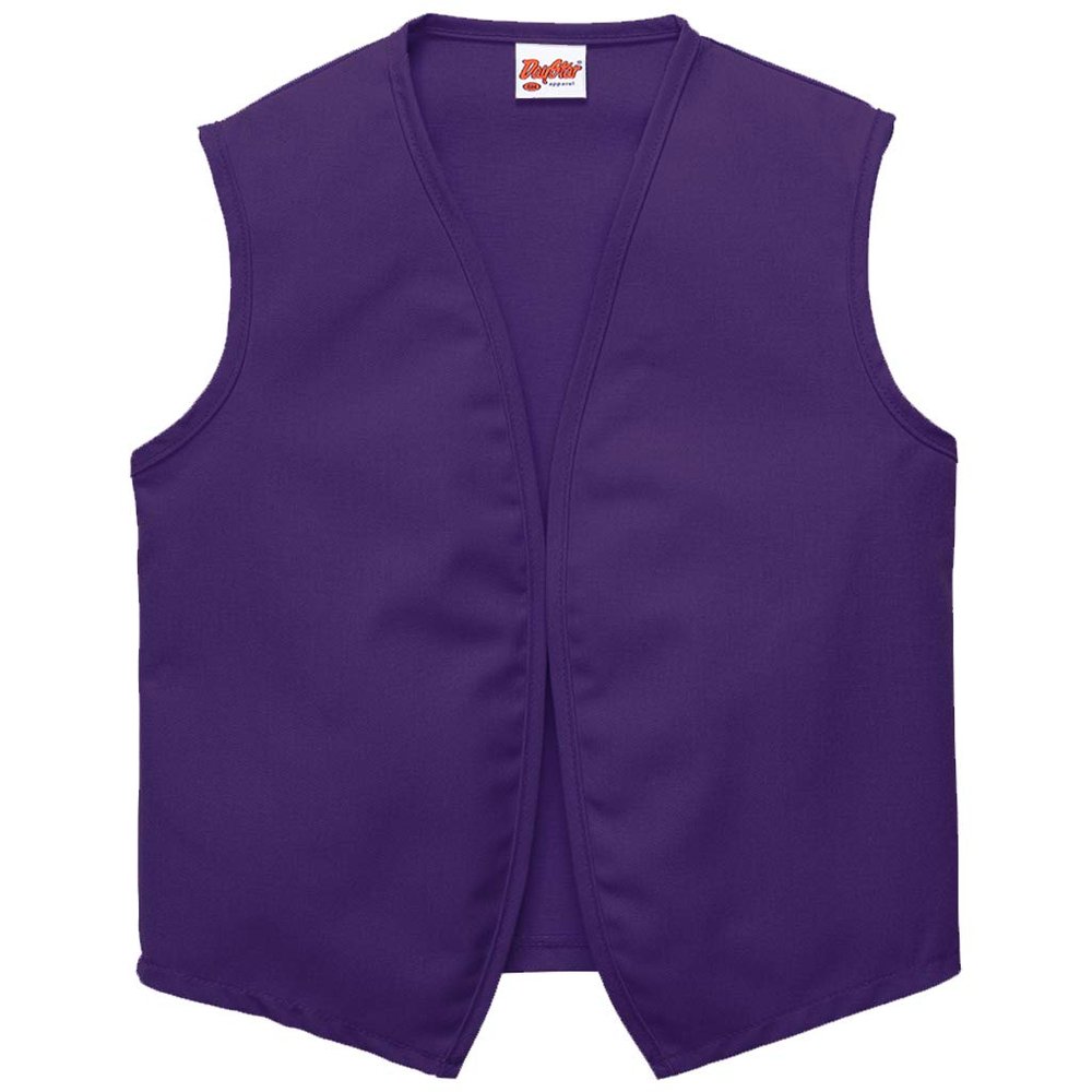 DayStar Apparel Unisex Uniform Vest - No Pockets - Style 740NP (Medium, Purple)