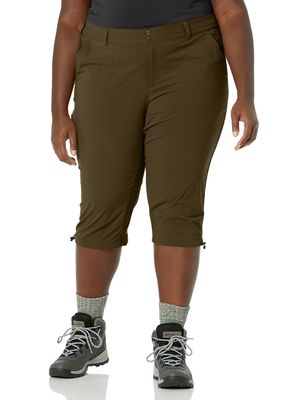 Columbia Women's Standard Saturday Trail II Knee Pant, Olive Green, 2x18