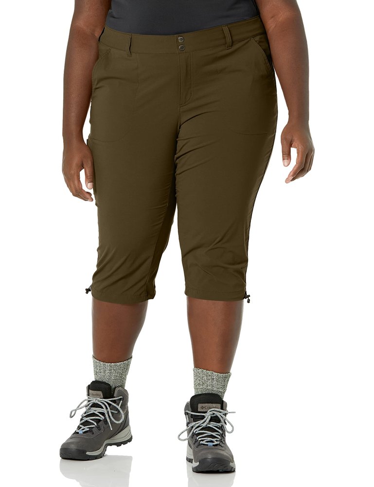 Columbia Women's Standard Saturday Trail II Knee Pant, Olive Green, 2x18