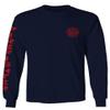 0121. America Patriotic Firefighter Support Seal Thin Red Line Fonts Fireman Men's Long Sleeve t Shirt (Characol, 2X Large) view 1