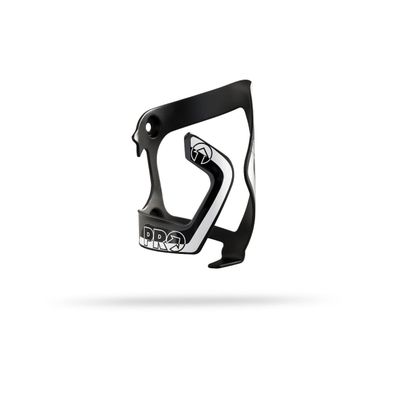 Pro Bottle Side Cage Alloy Large Black/White Bottle Cage R20RBC0022X
