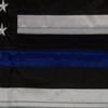 AES 12x18 Embroidered Nylon Sewn USA Police Thin Blue Line Memorial Car Boat Flag w/Clips view 4