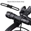 Dilwe Flashlight Mount Strap, 5 Pcs Silicone Strap Bandage Easy to Install for Hiking Camping Cycling view 2