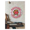KH Sports Fan Maryland Terrapins Weathered Circle Sign, 20x20 Inches, Terrapins Decor for Dorm Room, Bedroom, Fan Cave, Living Room; Display Your Team Spirit with This Unique Maryland Terrapins Wall Art view 2
