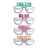 Novelty Hip Hashtags Paper Party Glasses - 12 pcs view 1