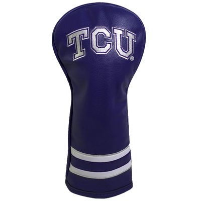 Team Golf NCAA TCU Horned Frogs Vintage Driver Head Cover Vintage Driver Golf Club Headcover, Form Fitting Design, Retro Design & Superb Embroidery