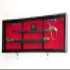 sfDisplay.com,LLC. Single Sword & Scabbard Display Case Cabinet Wall Rack Custom Colors - Lockable (Black Finish, Red Felt Background) view 4