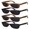 Edge I-Wear Horn Rimmed Dark Brown Wood Grain UV 400 Sunglasses Men Women 5401CWD-SD-2(BRN) view 3