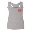 0121. America Patriotic Firefighter Support Seal Thin Red Line Fonts Fireman Women's Tank Top Racerback (Light Gray Small) view 1