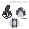 Flashlight Bike Mount, Universal for 40mm Flashlights, Secure Handlebar Holder with Adhesive Silicone Band for Cycling, Camer view 2