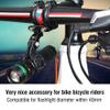 Flashlight Bike Mount, Universal for 40mm Flashlights, Secure Handlebar Holder with Adhesive Silicone Band for Cycling, Camer view 3