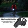 Flashlight Bike Mount, Universal for 40mm Flashlights, Secure Handlebar Holder with Adhesive Silicone Band for Cycling, Camer view 4