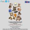 12" x 9" Cats & Kitties Contour Cut Vehicle Decal Bundle view 2