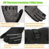 MOREOK Waterproof & Windproof -30F Winter Gloves for Men/Women, 3M Thinsulate Thermal Gloves Touch Screen Warm Gloves for Skiing,Cycling,Motorcycle,Running-Black-S view 2
