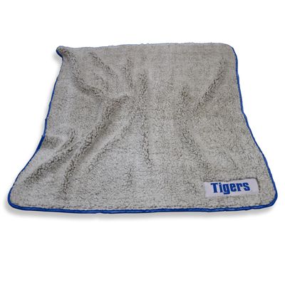 Logo Brands NCAA Memphis Tigers Frosty Fleece Throw Blanket (50" x 60") Soft Sherpa Material with Team Logo, Team Color Trim