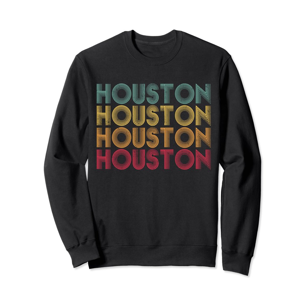 HOUSTON, TX Sweatshirt Vintage Retro 70's 80's Texas Gift