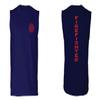 0121. America Patriotic Firefighter Support Seal Thin Red Line Fonts Fireman Men's Muscle Tank Sleeveles t Shirt (Navy X Large) view 1