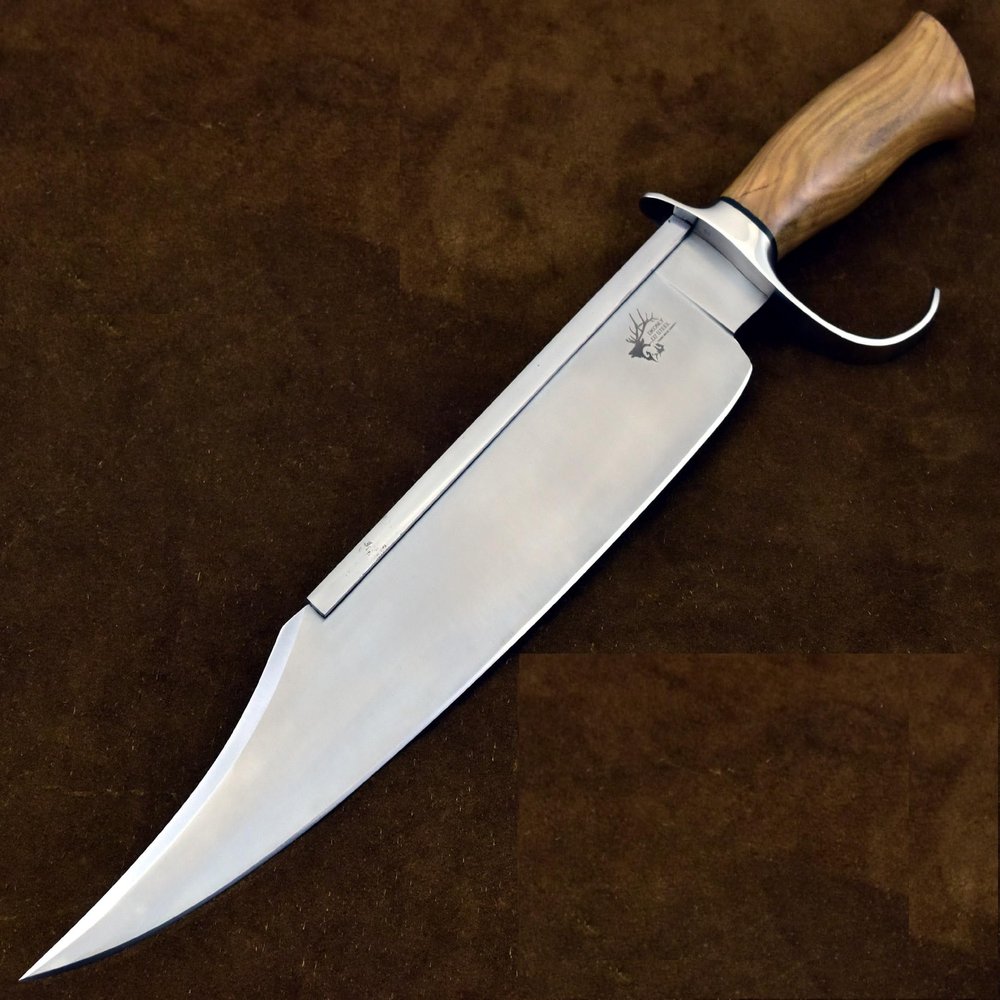 DKONLY-BLADES USA SPECIAL EDITION: 19.5" Custom Handmade D2 Steel Hunting MUSSO Knife with Olive Wood Handle (AM01)
