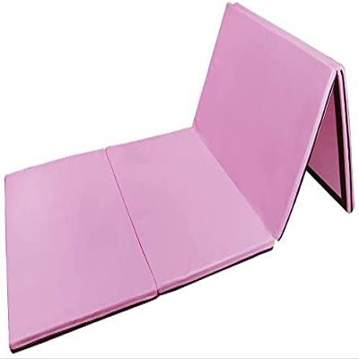 Polar Aurora 4'x8'x2 Multipe Colors Thick Folding Gymnastics Gym Exercise Aerobics Mats Stretching Fitness Yoga 10 Colors (Sakura pink)