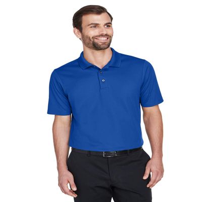 A Product of Devon & Jones CrownLux Performance Men's Plaited Polo -Bulk Disco French Blue