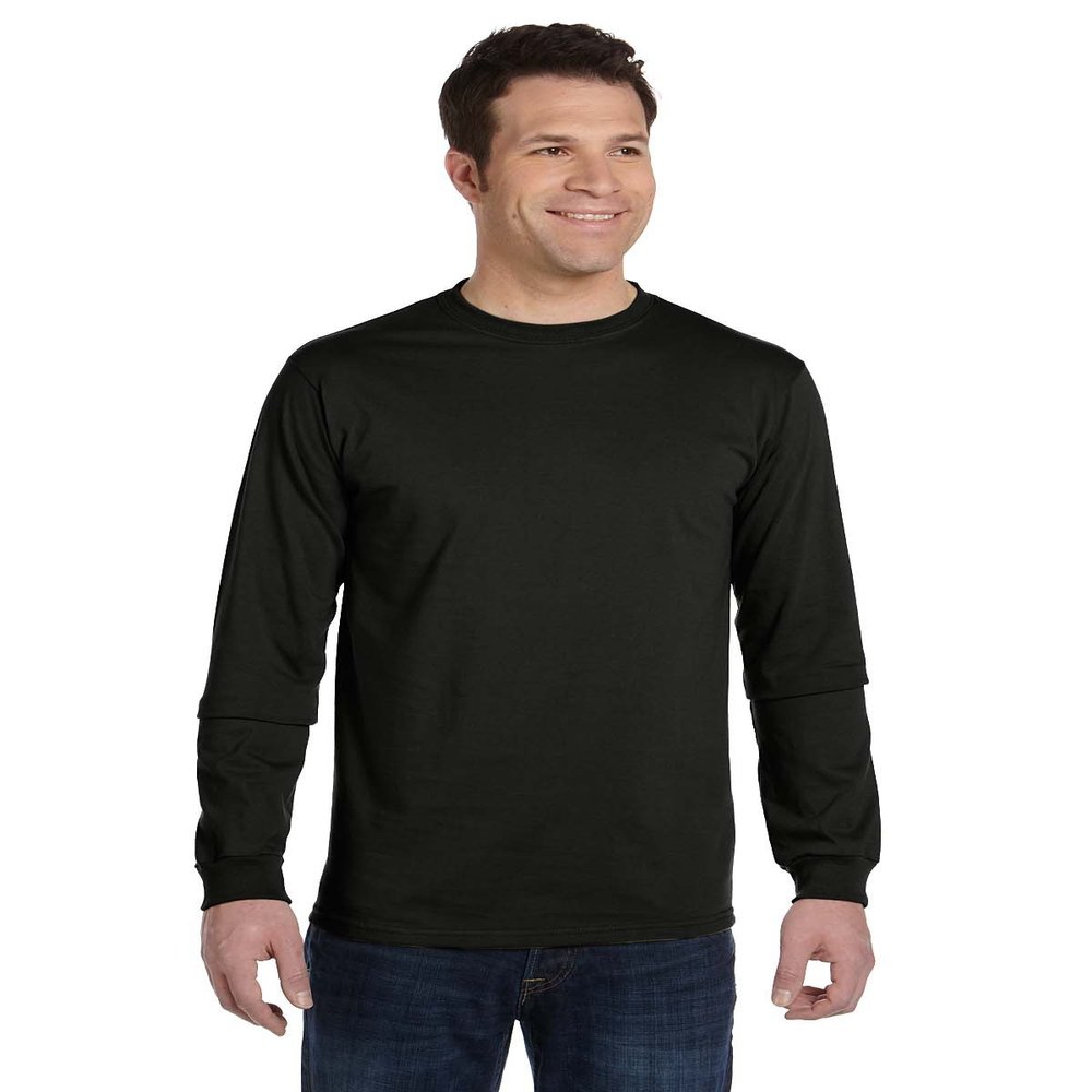 A Product of econscious Men's 5.5 oz, 100% Organic Cotton Classic Long-Sleeve T Black