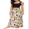 Urban CoCo Women's Stylish Spandex Comfy Fold-Over Flare Long Maxi Skirt (M, 3) view 4