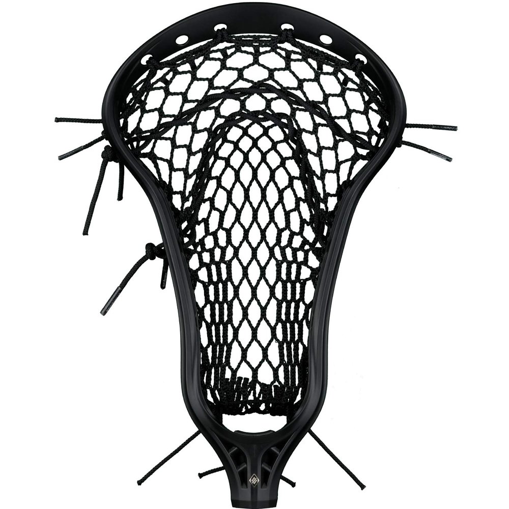 StringKing Womens Mark 2 Offense Lacrosse Head Strung with Women's Type 4 Mesh (Black/Black)