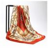 Tinpia Womens Scarves Silk Print Foulard Satin Square Head Shawls Bandana Muslim Hijab view 1