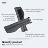 AARON FIT Handlebar Grips with Gel Cushioning, Sporty Handlebar Grips Made from Non-Slip Rubber - Lock-On Handlebar Grips for E-Bikes, Trekking Bikes, Mountain Bikes, Cross Bikes, Fixie Bikes - Black view 2