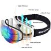 HUBO SPORTS Ski Snow Goggles for Men Women Adult,OTG Snowboard Goggles of Dual Lens with Anti Fog for UV Protection for Girls(WBPGreen) view 4