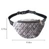Buddy Women Velvet Lattice Waist Bag Soft Fanny Pack Bum Bag Retro Chest Pack Phone Purse Grey view 2