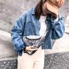 Buddy Women Velvet Lattice Waist Bag Soft Fanny Pack Bum Bag Retro Chest Pack Phone Purse Grey view 3