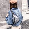 Buddy Women Velvet Lattice Waist Bag Soft Fanny Pack Bum Bag Retro Chest Pack Phone Purse Grey view 4