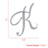 LiaSun 26 Letters Brooches Silver Plated Metal Broaches Pins-Clear Crystal Initial Breastpin (1pcs-K) view 2