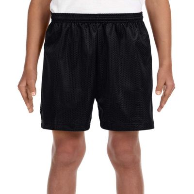 A Product of A4 Youth Six Inch Inseam Mesh Short -Bulk Saving Black